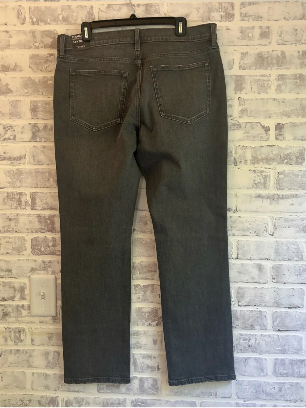 J. Crew Factory Men’s 34 X 30 Straight-fit Gray Jean Signature Flex Preppy NEW